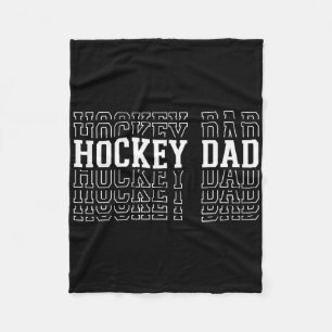 Cobertor De Velo Pai de Hockey Engraçado Texto em Camadas Pai Trein