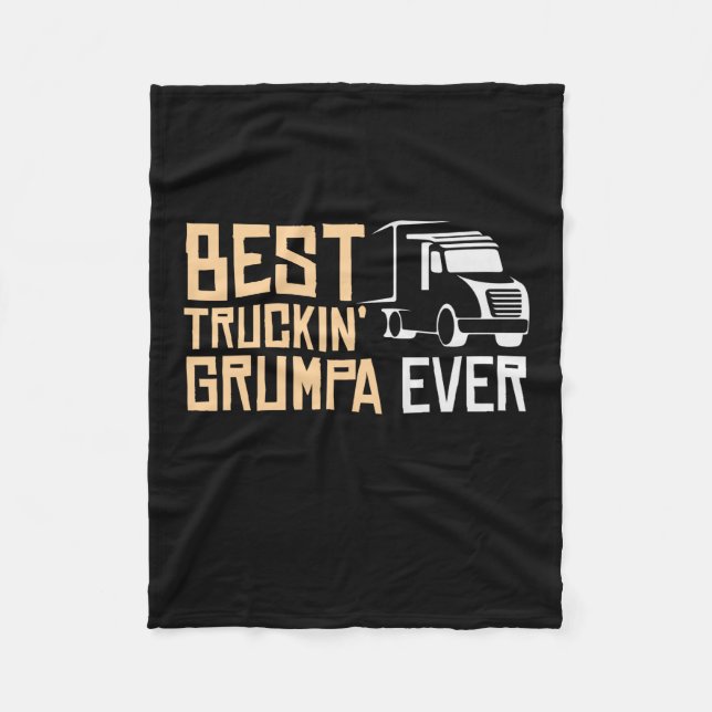 Cobertor De Velo Pai Dotado Melhor Truckin Grumpa Nunca (Frente)