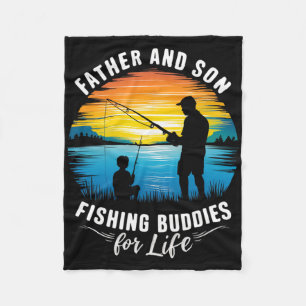 Cobertor De Velo Pai e Filho Companheiros de Pesca para a Vida