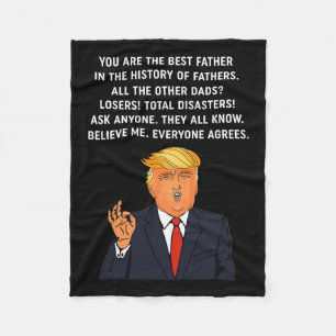 Cobertor De Velo Pai Engraçado Donald Trump Dia de os pais Dotado T