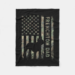 Cobertor De Velo Pai Francês Buldogue Boston Terrier Camo Usa Flag