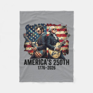 Cobertor De Velo Pai Fundador Abe Lincoln Tocando Violão 250º