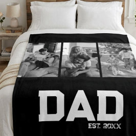 Cobertor De Velo Pai Fundou 3 Foto Preto & Branco Ano