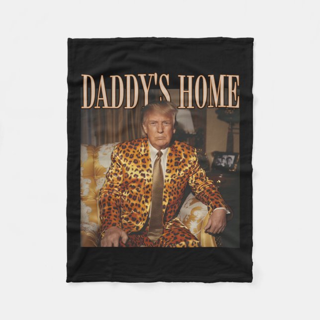 Cobertor De Velo Pai Home Trump Trump 2024 Leopard Funny (Frente)