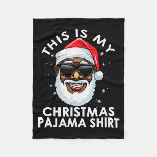 Cobertor De Velo Pai Natal Afro-Americano Camisa de Pijama de Natal