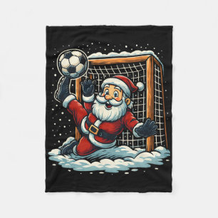 Cobertor De Velo Pai Natal goleiro de futebol esportes jogando Nata