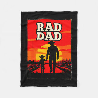 Cobertor De Velo Pai radical pai e filho agricultor western pôr do 