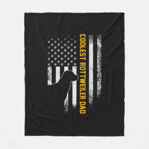 Cobertor De Velo Pai Rottweiler Vintage EUA Flag Coolest
