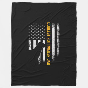 Cobertor De Velo Pai Rottweiler Vintage EUA Flag Coolest