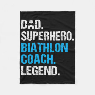 Cobertor De Velo Pai Super Herói Biathlon Treinador Engraçado Biath