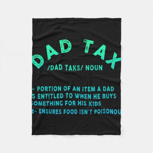 Cobertor De Velo Pai Tax Definition Men Funny Dia de os pais 9 (Frente)
