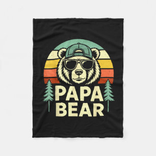 Cobertor De Velo Pai urso retro pai marido homens engraçado
