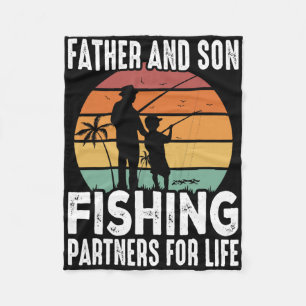 Cobertor De Velo Pai Vintage e Filho Parceiros de Pesca para a Vida