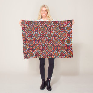 Cobertor De Velo Painterly Nature Boho Floral Mandala