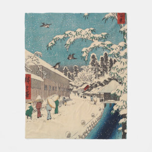 Cobertor De Velo País japão da paisagem de inverno de Hiroshige