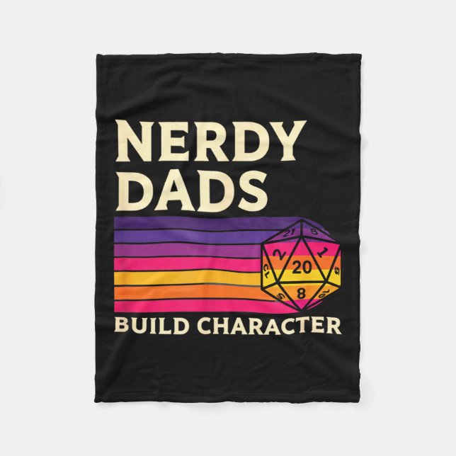 Cobertor De Velo Pais Nerds Constroem Caráter, Rpg Retro de Mesa Go (Frente)
