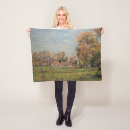 Cobertor De Velo Paisagem ao redor de Lagny, França (Paisagem Rural