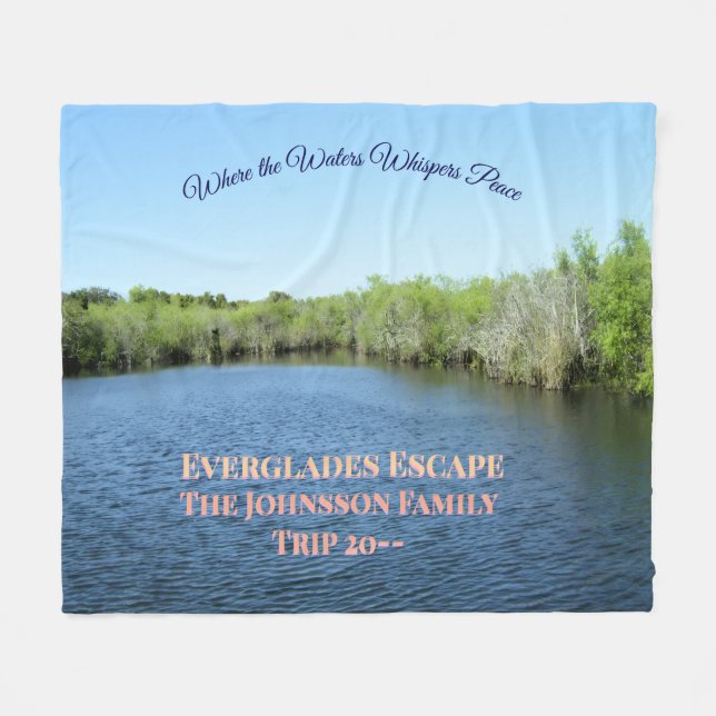Cobertor De Velo Paisagem Aquática Cênica dos Everglades (Frente (Horizontal))