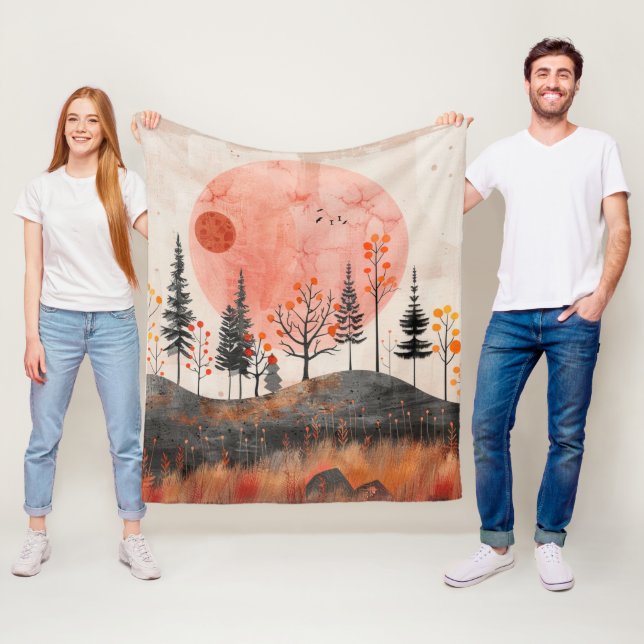 Cobertor De Velo Paisagem Boho Abstrato (13) (In Situ)