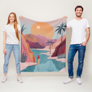 Cobertor De Velo Paisagem Boho Abstrato (18)