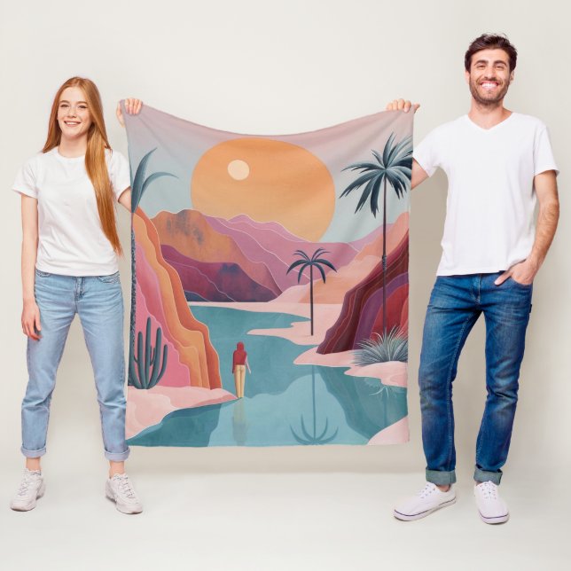 Cobertor De Velo Paisagem Boho Abstrato (18) (In Situ)