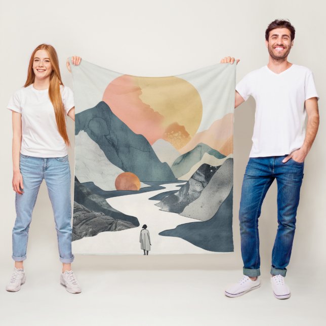 Cobertor De Velo Paisagem Boho Abstrato (2) (In Situ)