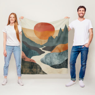 Cobertor De Velo Paisagem Boho Abstrato (5)