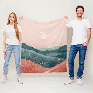 Cobertor De Velo Paisagem Boho Abstrato (7)