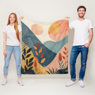 Cobertor De Velo Paisagem Boho Abstrato (8)