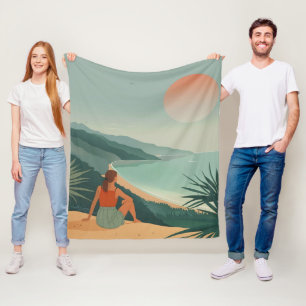 Cobertor De Velo Paisagem Boho Abstrato (9)