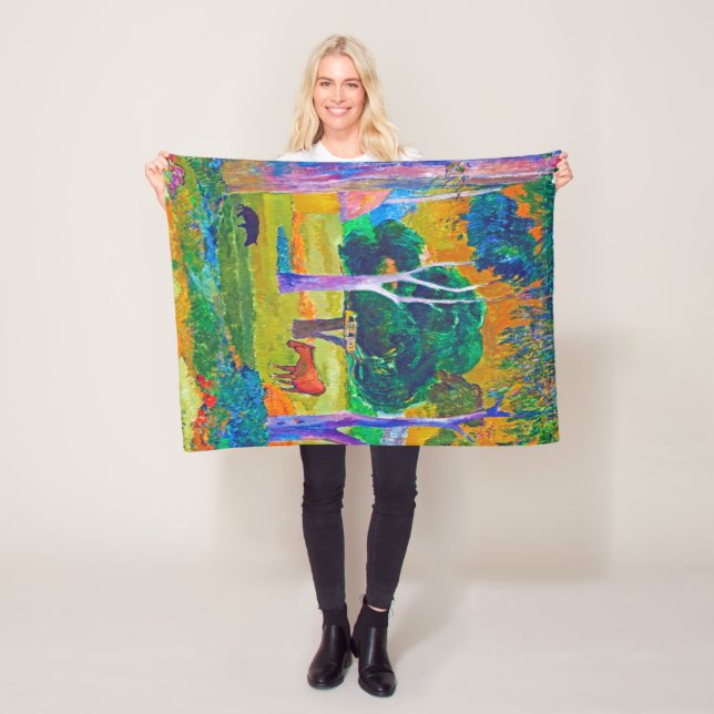 Cobertor De Velo Paisagem com Suíno e Cavalo, Gauguin (In Situ)