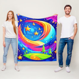 Cobertor De Velo Paisagem Cósmica: Uma Aventura Celestial