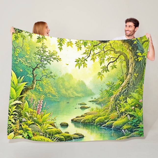 Cobertor De Velo Paisagem da Floresta Sunliente (In Situ)