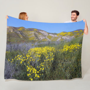 Cobertor De Velo Paisagem de Campo de Flor Amarelo