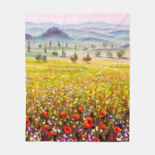 Cobertor De Velo Paisagem de ciprestes trabalho de arte italiano