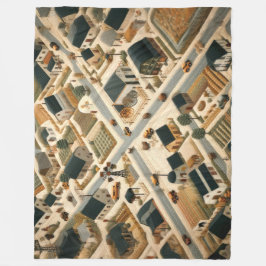 Cobertor De Velo Paisagem de Fazenda aérea Abstrato