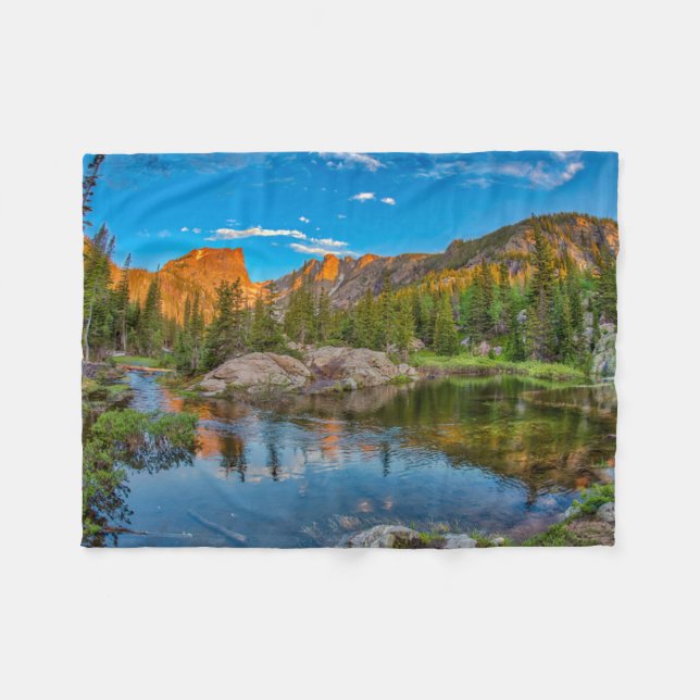 Cobertor De Velo Paisagem do Dream Lake (Frente (Horizontal))