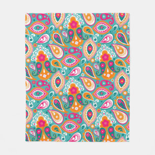 Cobertor De Velo Paisley 70s 60s Boho Retro