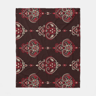 Cobertor De Velo Paisley Bandana: Boho Vintage Impressão.