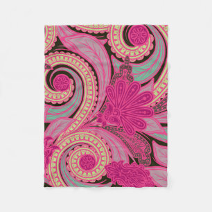 Cobertor De Velo Paisley floral boémio