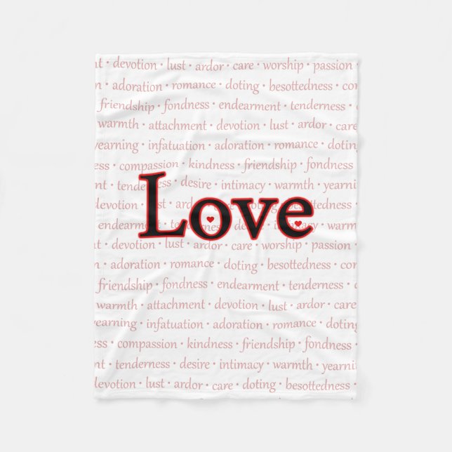 Cobertor De Velo Palavras de Amor Fleece Blanket (Frente)
