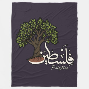 Cobertor De Velo Palestina palavra árabe com oliveira palestina