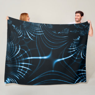 Cobertor De Velo Palhetas vivas curvas ou espinhos de azul real
