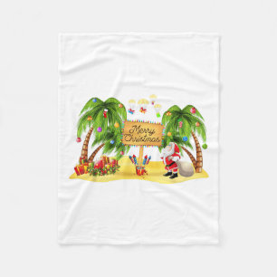 Cobertor De Velo Palm de Natal Árvore Tropical Xmas Coconut Luzes P