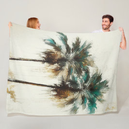 Cobertor De Velo Palm Tree Tropical Fleece Blanket