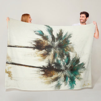 Cobertor De Velo Palm Tree Tropical Fleece Blanket