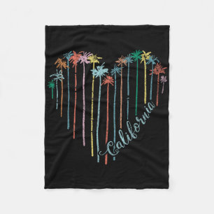 Cobertor De Velo Palmas Coração República Califórnia Surfando Camis