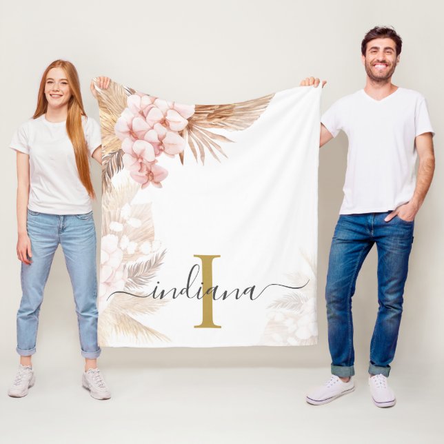 Cobertor De Velo Palmas de Inicial do Nome da Grama Pampas em Rótul (In Situ)