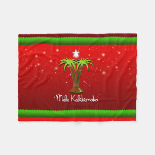 Cobertor De Velo Palmeira de Mele Kalikimaka para o Xmas