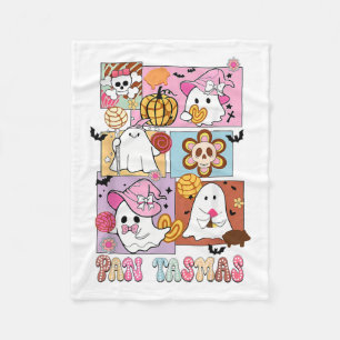 Cobertor De Velo Pan Tasmas Ghost Pumpkin Spooky Conchas Halloween